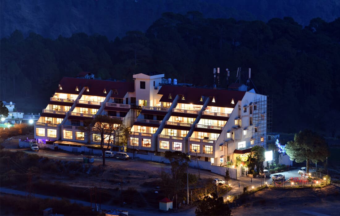 Dynasty resort nainital hotel night view